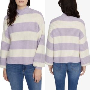 SANCTUARY NWT  Sweet Tooth Purple White Striped Sweater